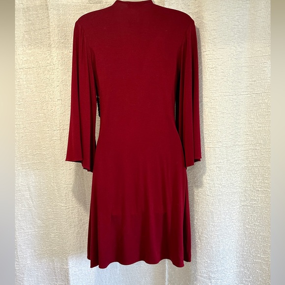 Gorgeous NWT SKY Dress Leather Belt L Wine Maroon Burgundy RHOC ASOS - Picture 4 of 7